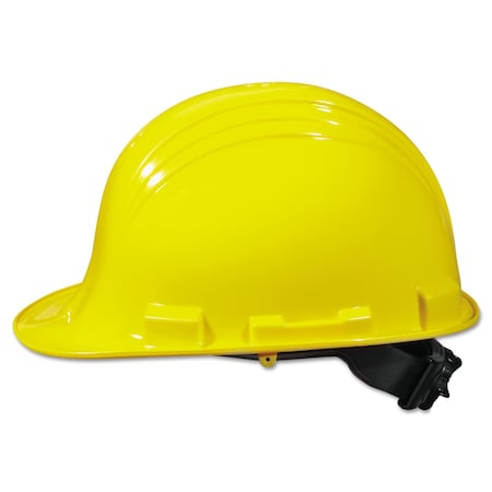 Honeywell North A-Safe Peak Hard Hat, Yellow, Ratchet 4-Point Suspension A79R020000
